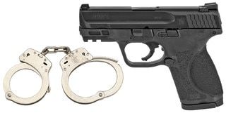 S&W M&P 9 M2.0 with night sights, black.